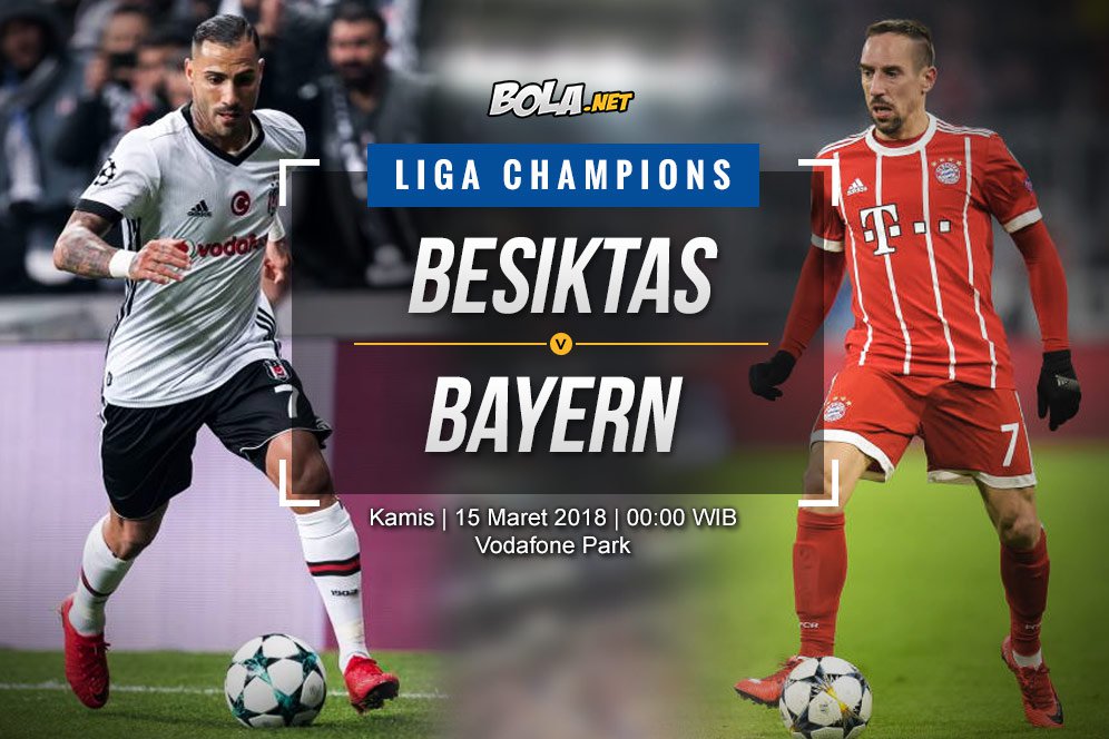 Prediksi Besiktas vs Bayern Munchen 15 Maret 2018