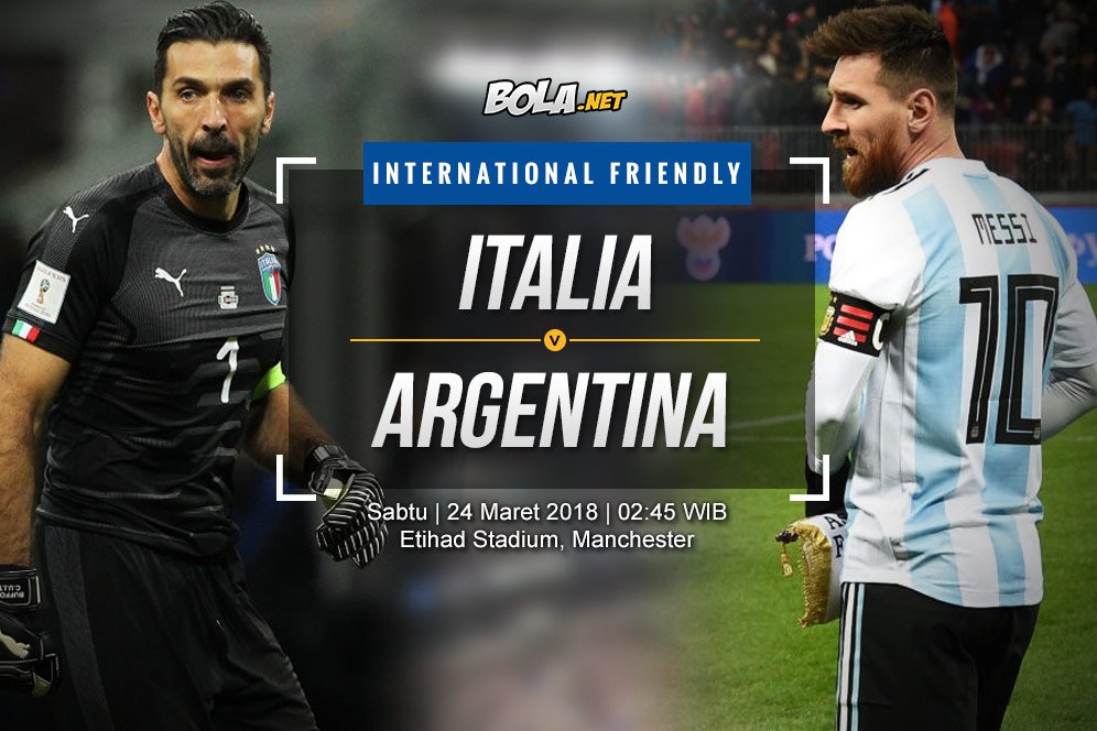 Prediksi Italia vs Argentina 24 Maret 2018