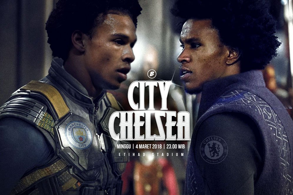 Prediksi Manchester City vs Chelsea 4 Maret 2018