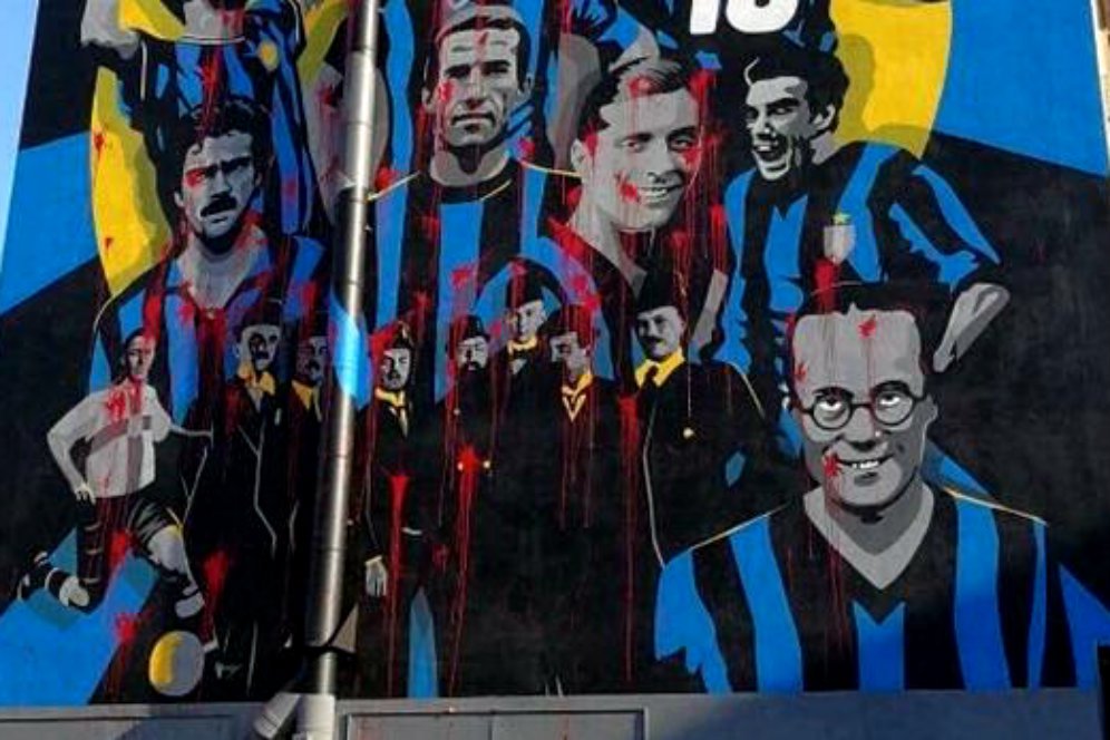 Mural Perayaan 110 Tahun Inter Jadi Korban Vandalisme