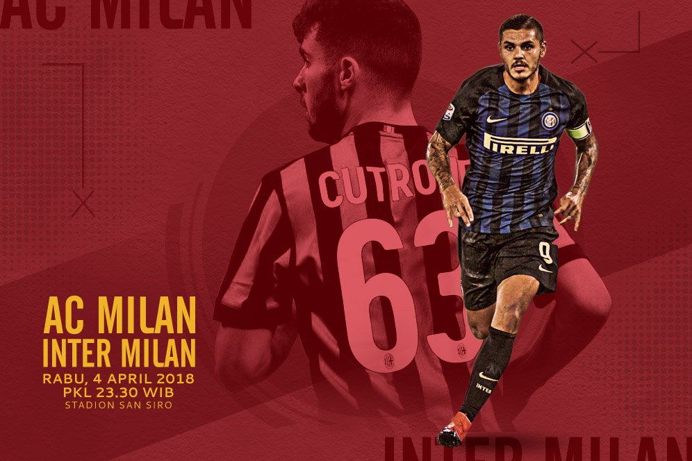 Prediksi AC Milan vs Inter Milan 4 April 2018