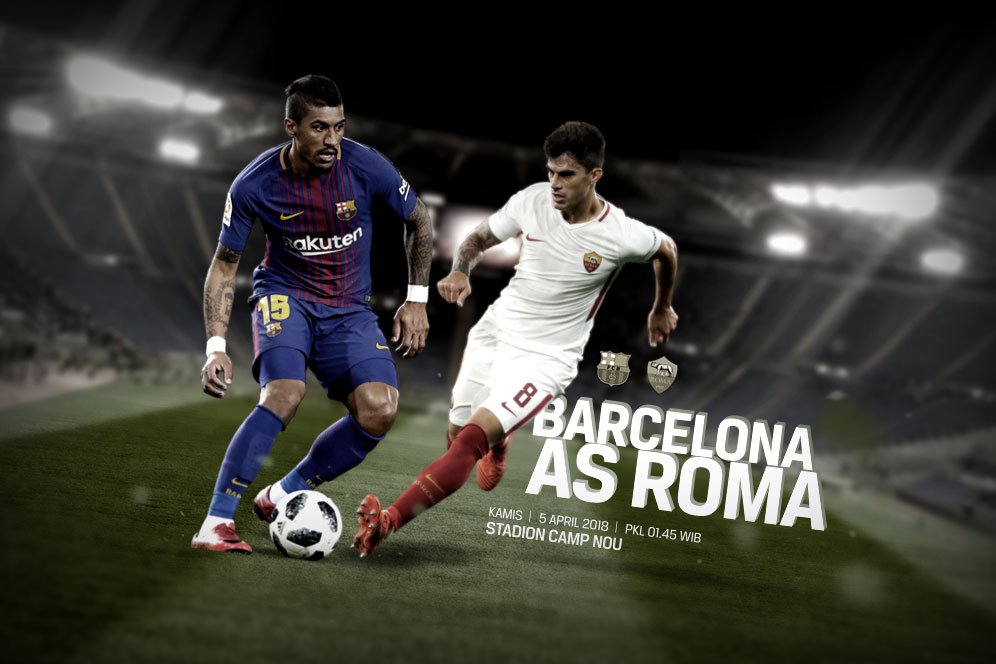 Prediksi Barcelona vs AS Roma 5 April 2018