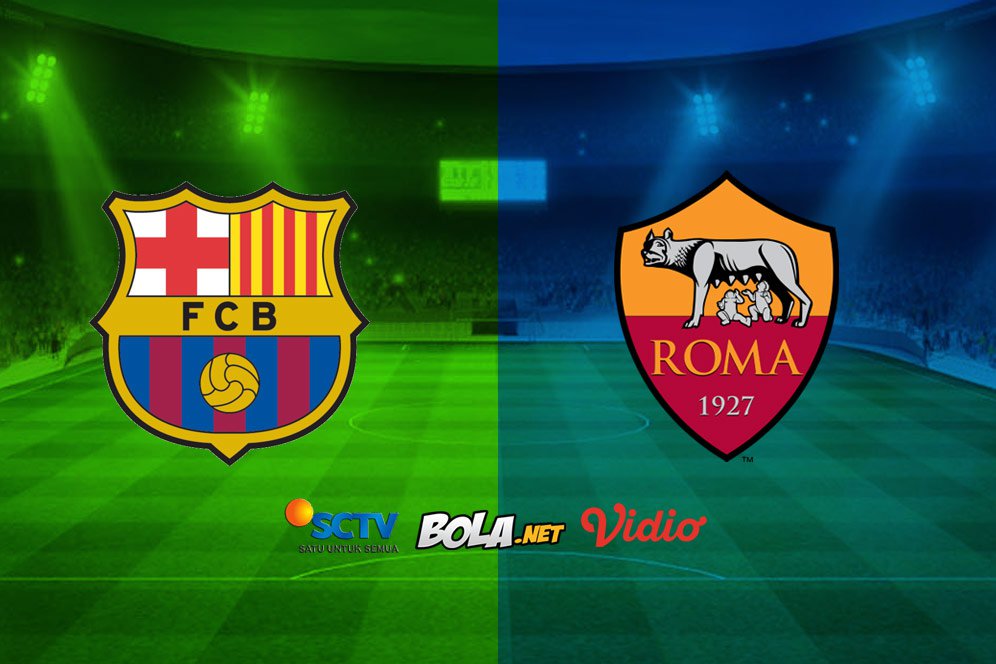 Saksikan Live Streaming SCTV: Barcelona vs AS Roma