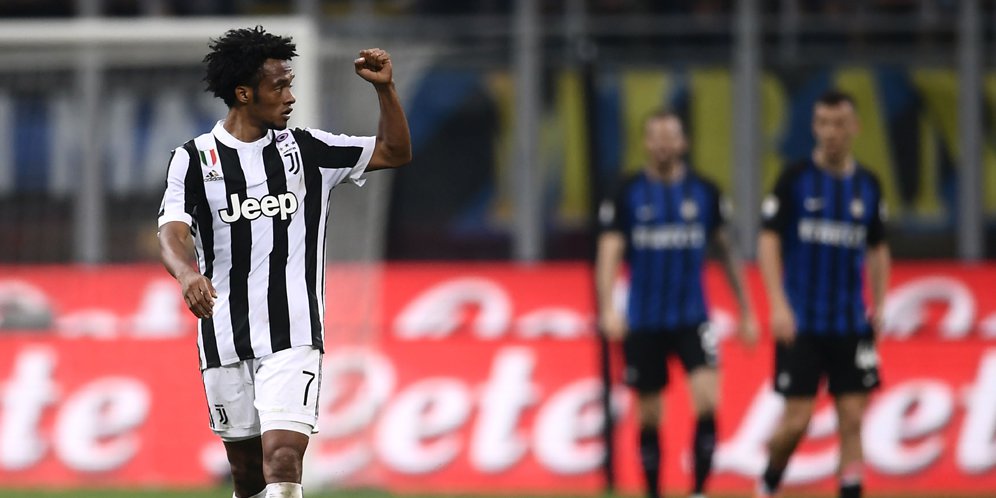 Hasil Pertandingan Liga Italia : Selebrasi Cuadrado