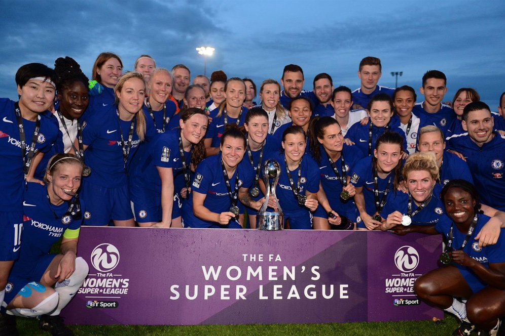 Tim Wanita Chelsea Raih Double Winner, David Luiz Beraksi!