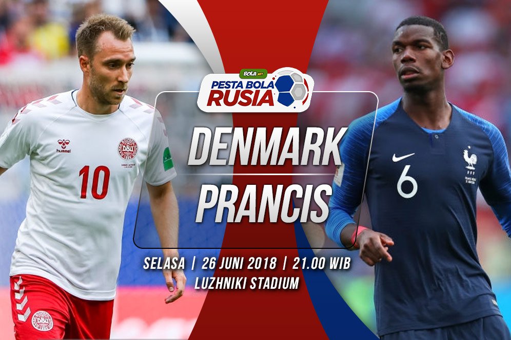 Prediksi Denmark vs Prancis 26 Juni 2018