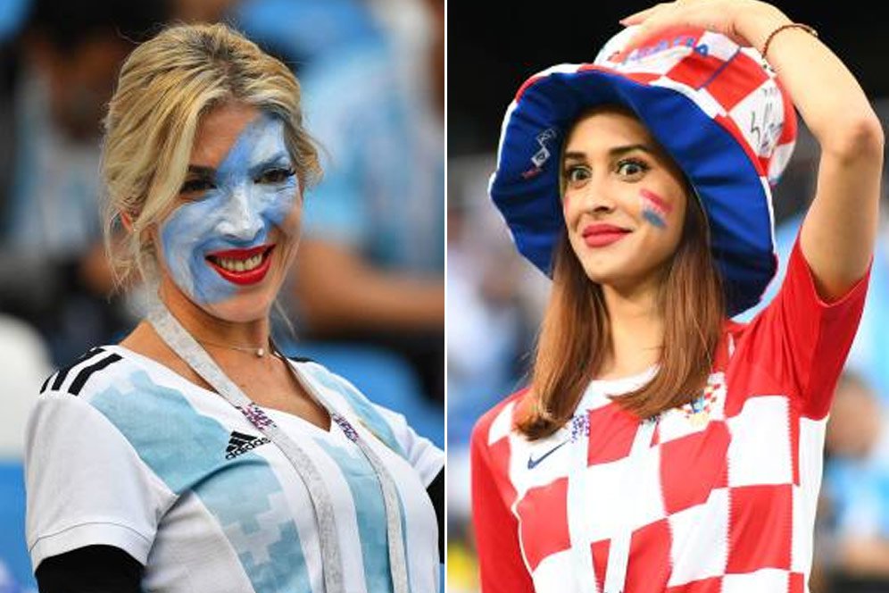 FOTO FANS: Argentina vs Kroasia