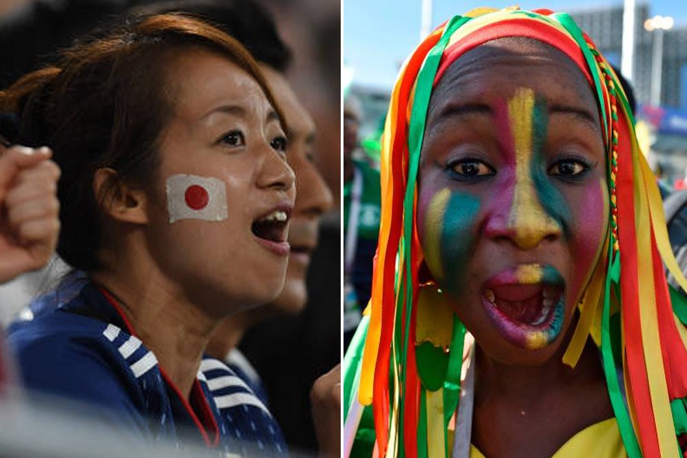 FOTO FANS: Jepang vs Senegal