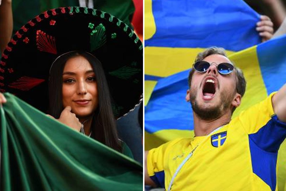 FOTO FANS: Meksiko vs Swedia FOTO FANS: Meksiko vs Swedia