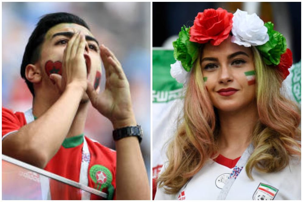 FOTO FANS: Maroko vs Iran