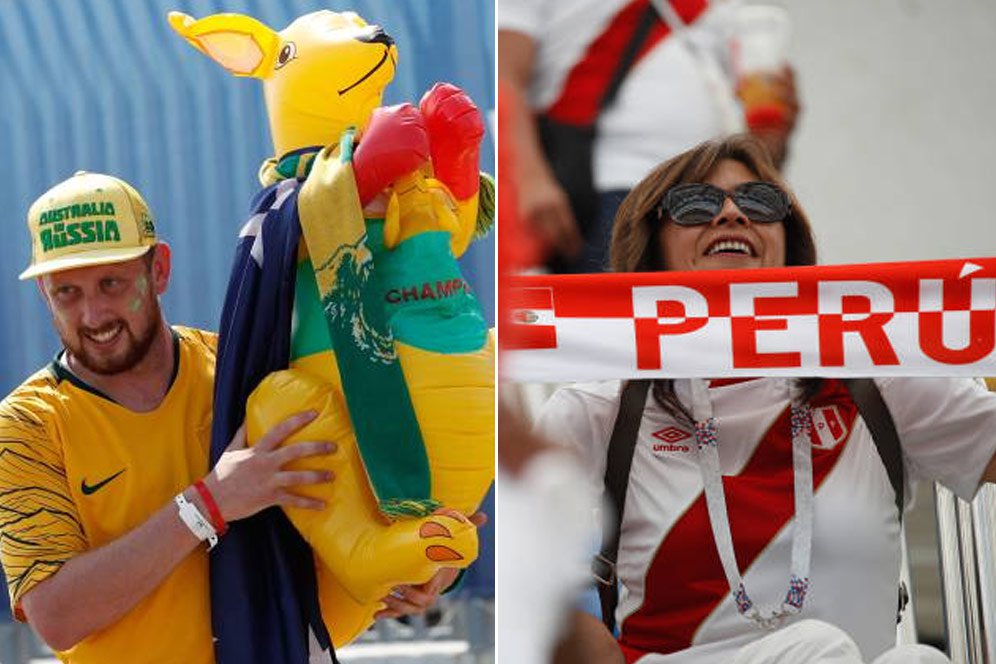 FOTO FANS: Australia vs Peru FOTO FANS: Australia vs Peru