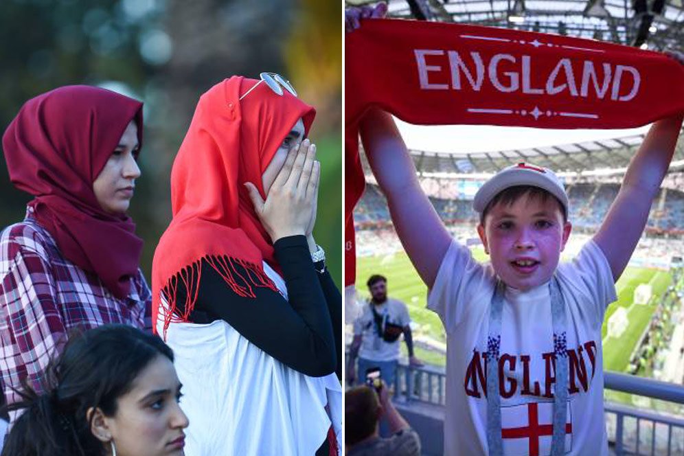 FOTO FANS: Tunisia vs Inggris