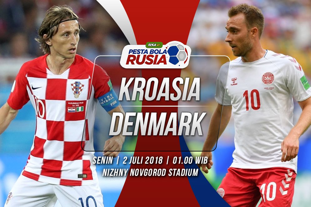 Prediksi Kroasia vs Denmark 2 Juli 2018