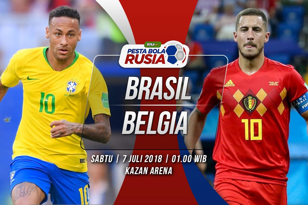 Jadwal Perempat Final Piala Dunia 2018: Brasil vs Belgia