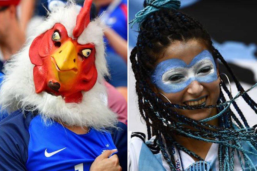 FOTO FANS: Prancis vs Argentina FOTO FANS: Prancis vs Argentina
