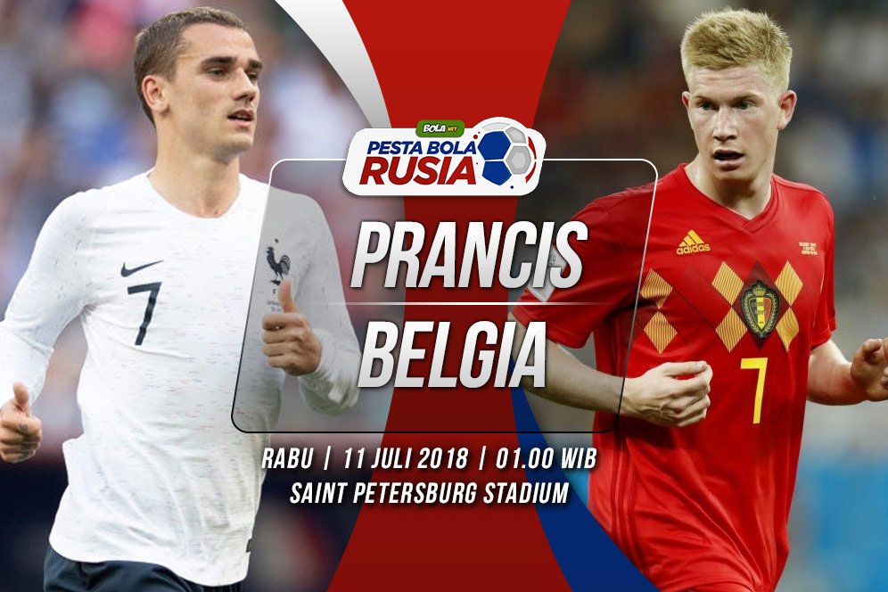 Fakta Menarik Semifinal Piala Dunia 2018: Prancis vs Belgia