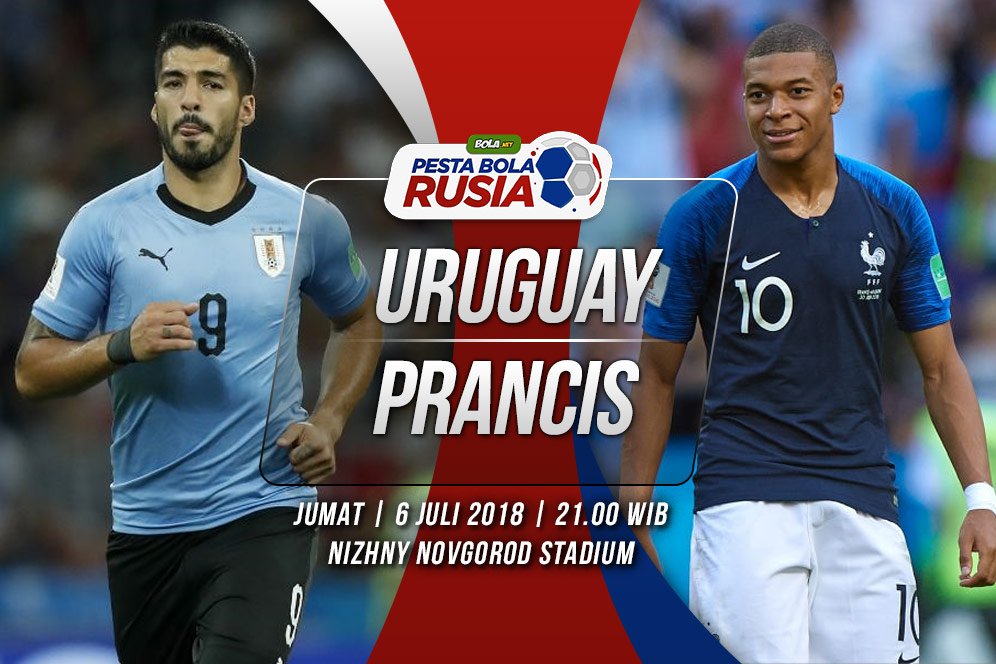 Jadwal Perempat Final Piala Dunia 2018: Uruguay vs Prancis