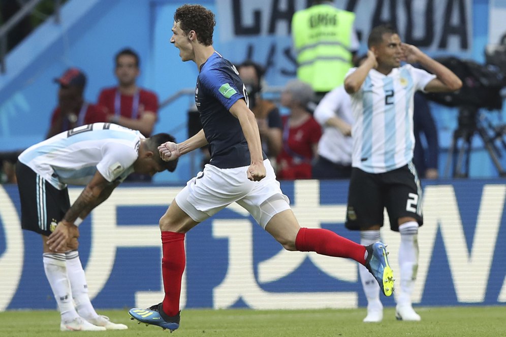 Ketika Roket Benjamin Pavard ke Gawang Argentina Berujung Gol Terbaik Piala Dunia 2018