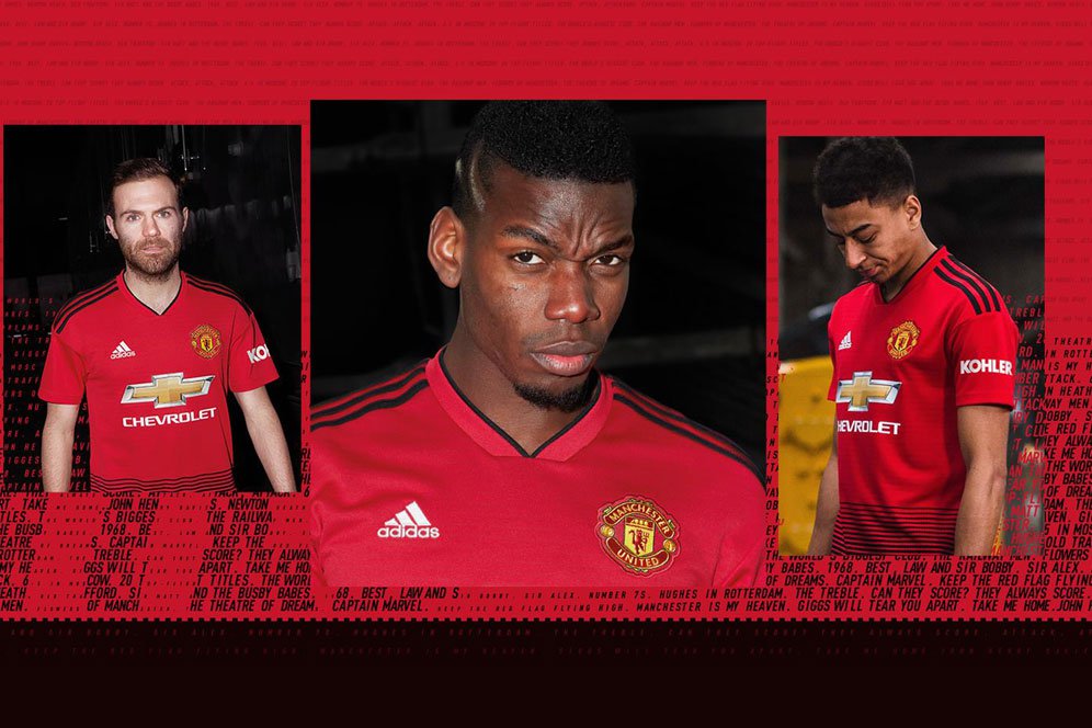 Resmi, Ini Penampakan Jersey Kandang Manchester United 2018/2019 Resmi, Ini Penampakan Jersey Kandang Manchester United 2018/2019