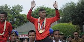 Raih Medali Emas Asian Games 2018, Serda Rifki Disambut Bak Pahlawan