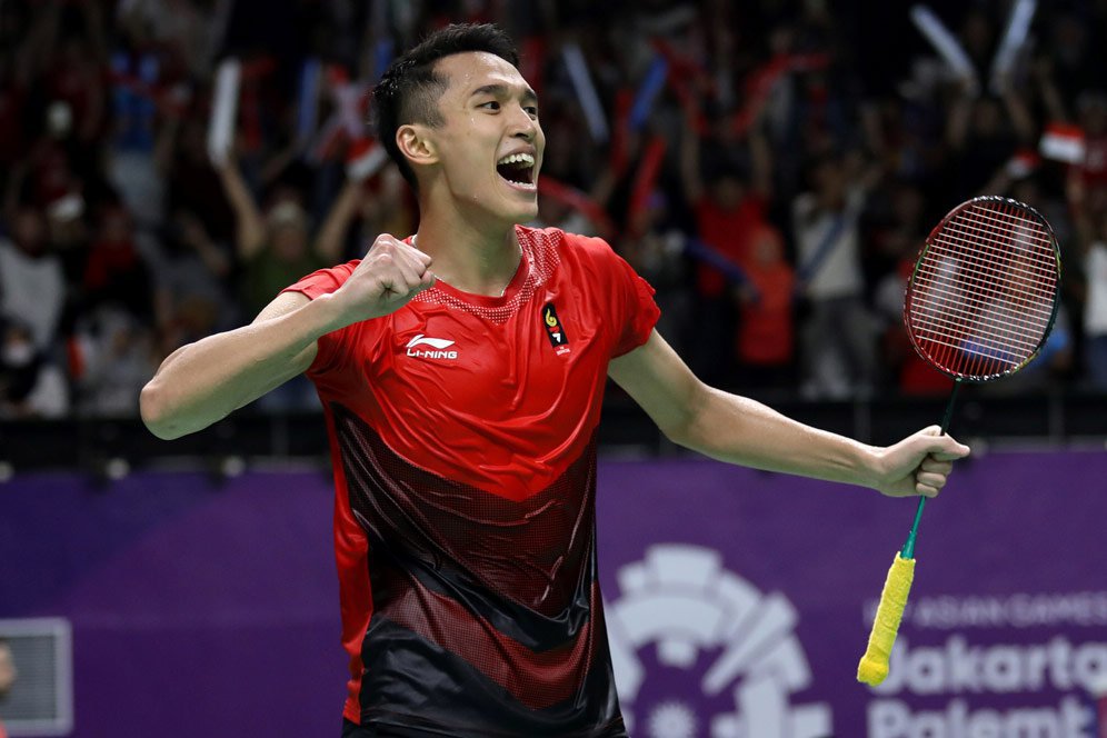 Penuh Drama, Jonatan Christie Melaju ke Final Tunggal Putra Badminton Asian Games 2018