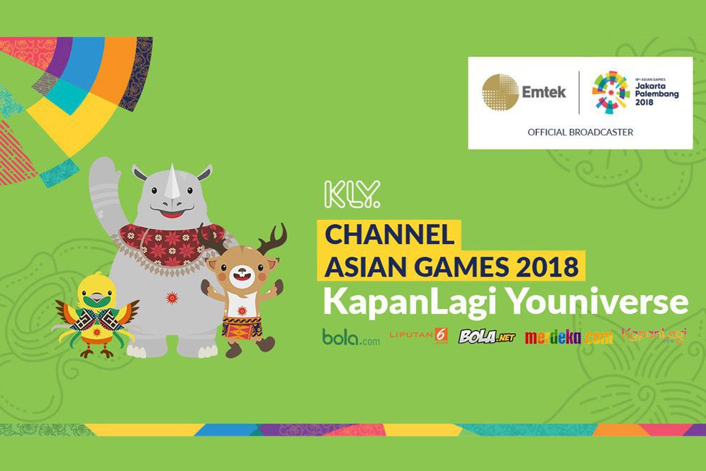 Jadwal Live Streaming Asian Games 2018 di KLY Channel, Kamis 23 Agustus