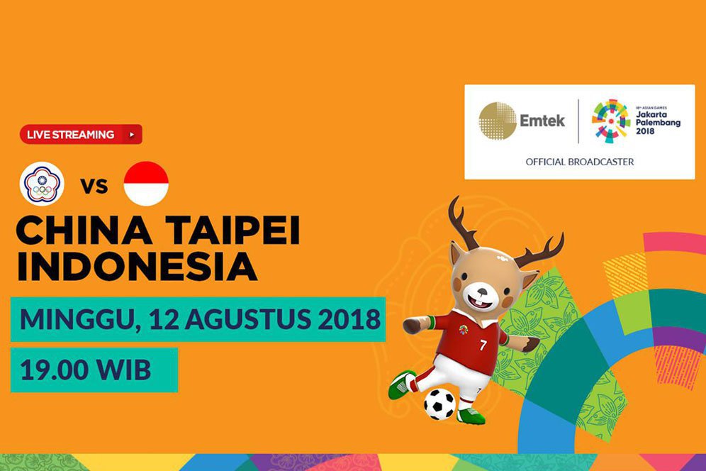 Live Streaming Asian Games 2018 di SCTV: China Taipei vs Indonesia