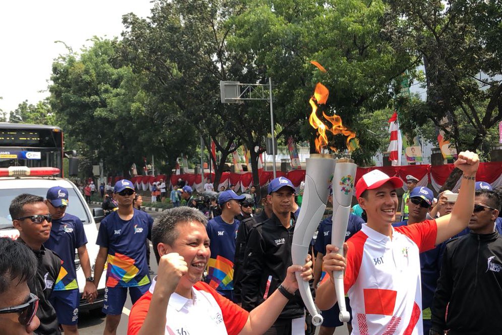 Torch Relay Asian Games 2018: Serunya Momen #KemenanganItuDekat di Jakarta