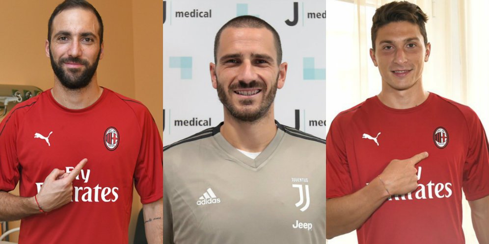 Bonucci Resmi Kembali ke Juventus, Higuain dan Caldara ke Milan