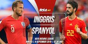 Prediksi Inggris vs Spanyol 9 September 2018