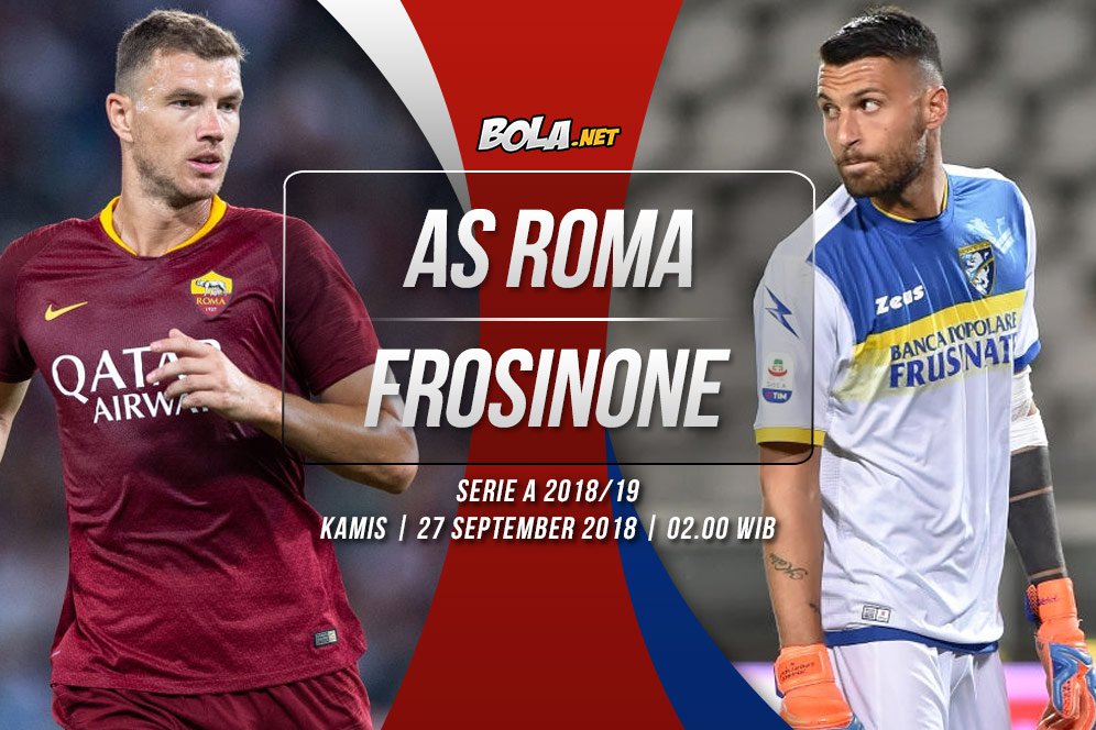 Prediksi AS Roma vs Frosinone 27 September 2018