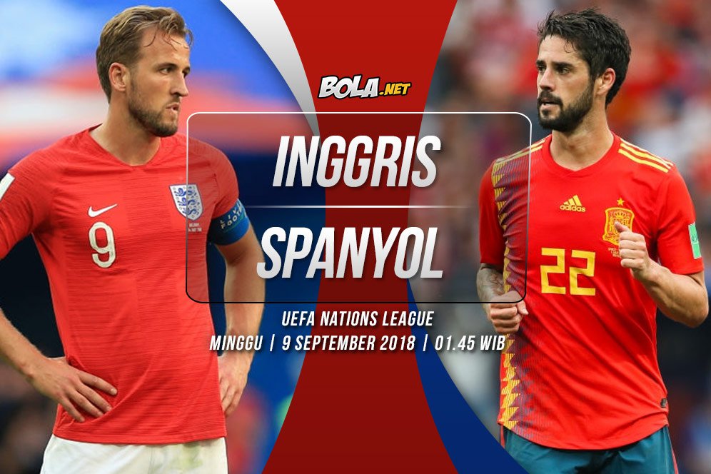 Prediksi Inggris vs Spanyol 9 September 2018