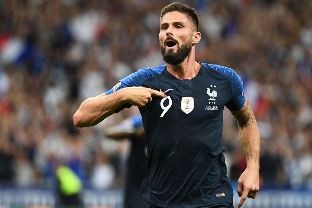 Giroud Lewati Catatan Gol Zidane di Timnas Prancis