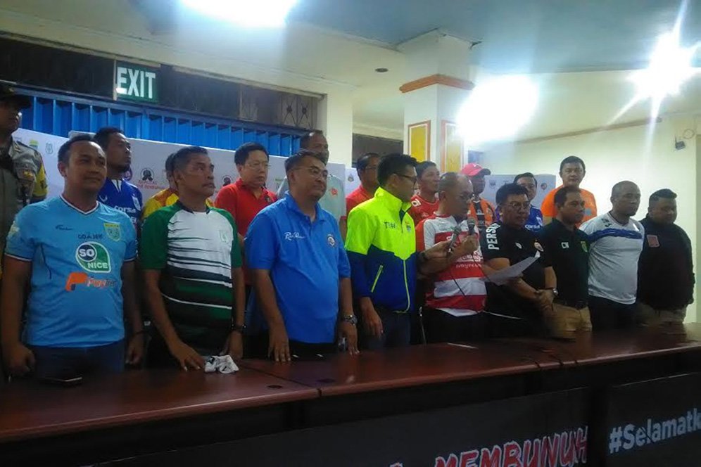 Petinggi Klub Liga 1 Berikrar Hentikan Kekerasan di Sepak Bola Indonesia