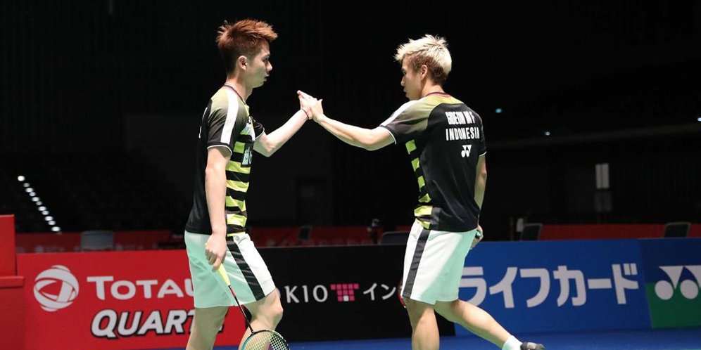 Kevin Sanjaya/ Marcus Gideon Tembus Final Jepang Terbuka 2018 - Bola.net