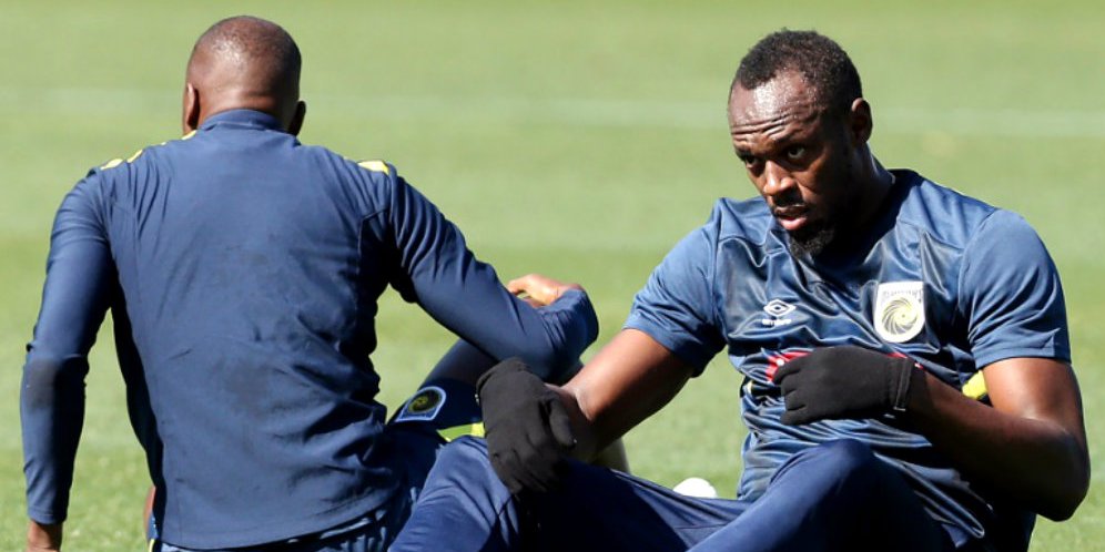 Jalani Debut, Usain Bolt Langsung Cetak Dua Gol