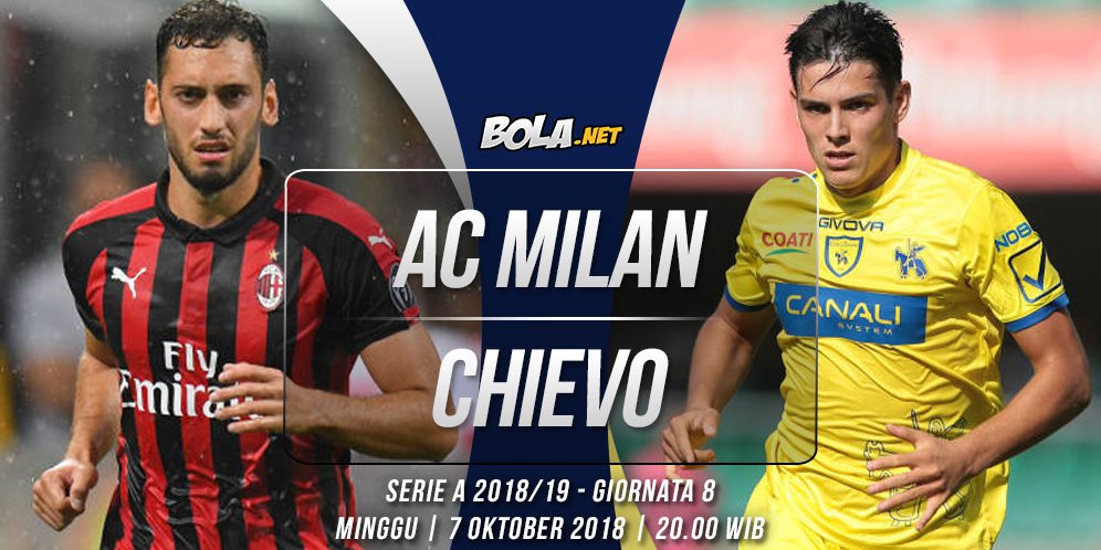 Prediksi AC Milan vs Chievo 7 Oktober 2018