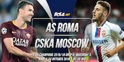 Data dan Fakta Liga Champions: AS Roma vs CSKA Moscow