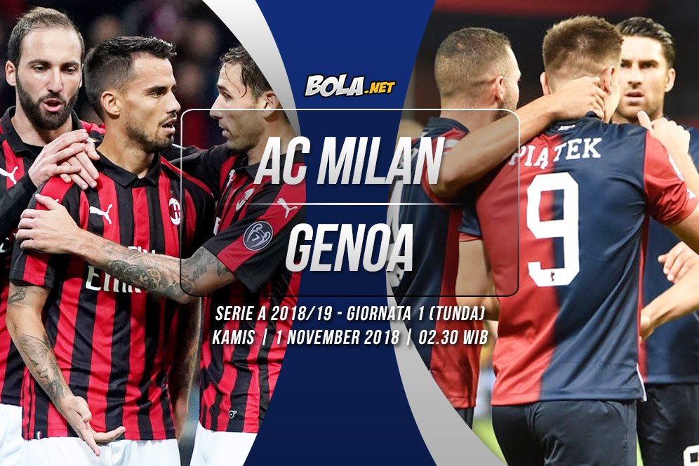 Prediksi AC Milan vs Genoa 1 November 2018