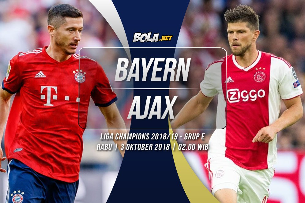 Data dan Fakta Liga Champions: Bayern Munchen vs Ajax Amsterdam