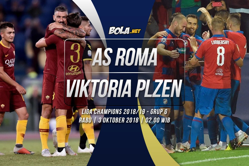 Prediksi AS Roma vs Viktoria Plzen 3 Oktober 2018