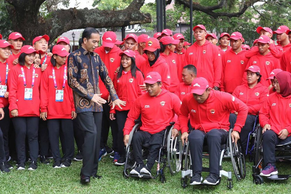 Presiden Jokowi Beri Semangat Saat Lepas Kontingen Asian Para Games 2018