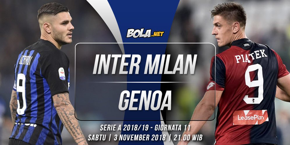 Prediksi Inter Milan vs Genoa 3 November 2018