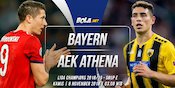 Data dan Fakta Liga Champions: Bayern Munchen vs AEK Athena