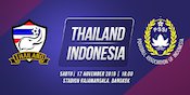 Jadwal Siaran Langsung Thailand vs Indonesia di Piala AFF 2018