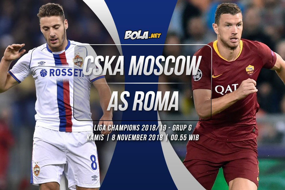 Data dan Fakta Liga Champions: CSKA Moscow vs AS Roma