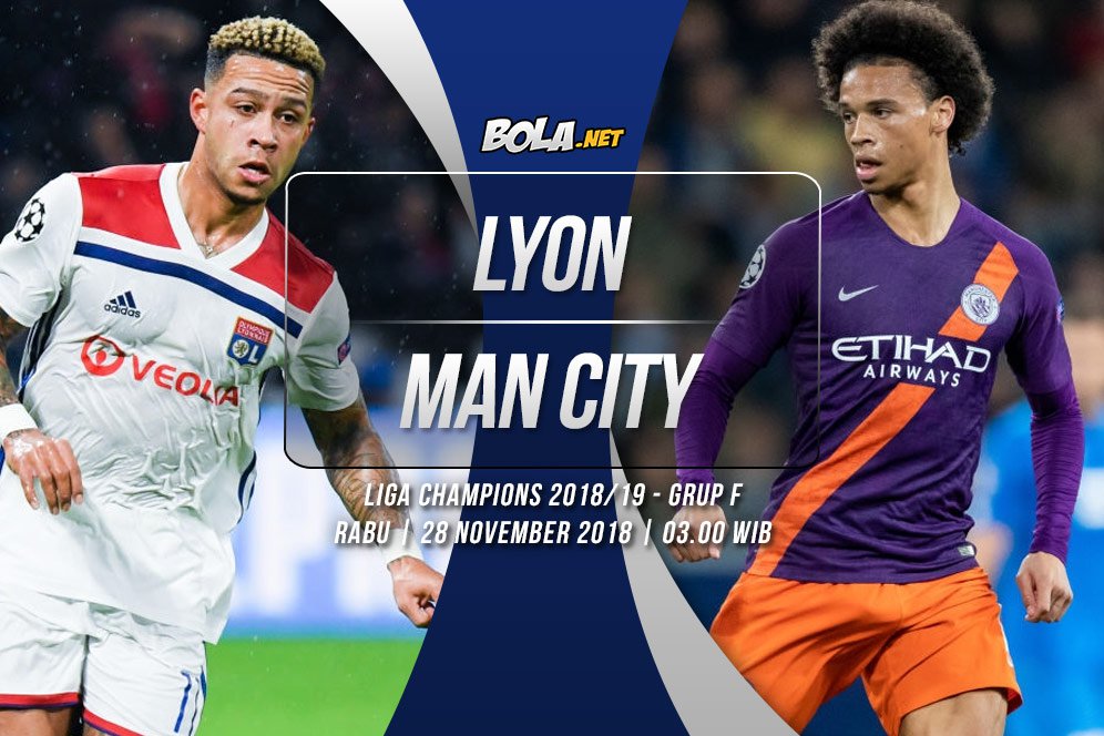 Prediksi Lyon vs Manchester City 28 November 2018