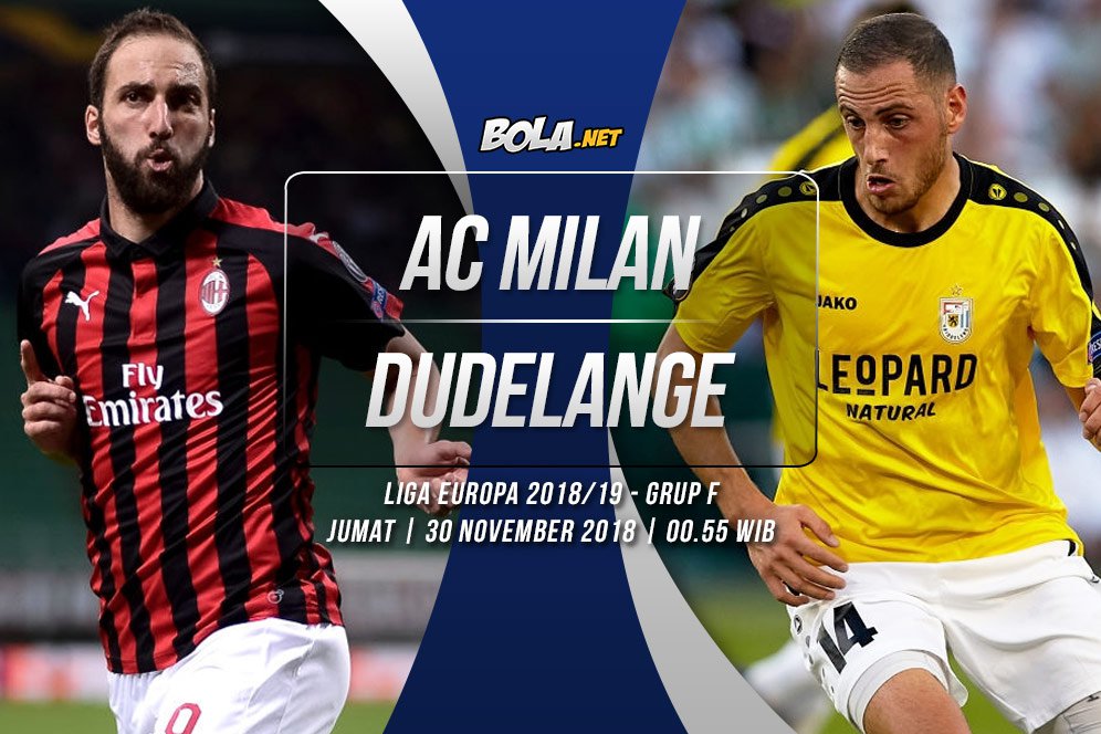 Prediksi AC Milan vs Dudelange 30 November 2018