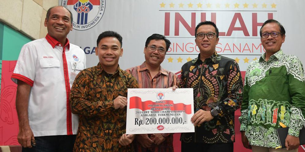Kemenpora Guyur Eko Yuli Irawan Bonus Rp 200 Juta