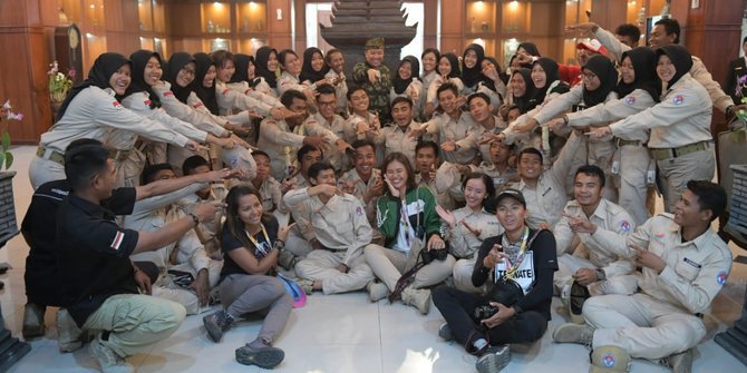 Peserta Kirab Pemuda Berbagi Pengalaman dengan Menpora